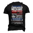 Proud American Mechanic Salute Support 2Nd Amendment Men's 3D T-Shirt Back Print Black