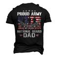 Proud Army National Guard Dad Usa Flag Military For 4Th July Men's 3D T-Shirt Back Print Black