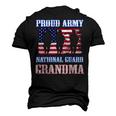 Proud Army National Guard Grandma Usa Veteran Military Men's 3D T-Shirt Back Print Black
