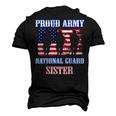 Proud Army National Guard Sister Usa Veteran Military Men's 3D T-Shirt Back Print Black