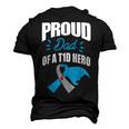 Proud Dad Of A T1d Hero Type 1 Diabetes Dad Awareness Men's 3D T-Shirt Back Print Black