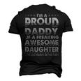 Im A Proud Daddy Of A Freaking Awesome Daughter Dad Father Men's 3D T-Shirt Back Print Black