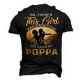 Theres This Girl Stole My Heart She Call Me Poppa Men's 3D T-Shirt Back Print Black