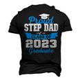 Super Proud Step Dad Of 2023 Graduate Awesome Family College Men's 3D T-shirt Back Print Black