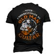 Never Underestimate An Old Man With A Guitar Grandpa Top Men's 3D T-Shirt Back Print Black