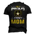 Us Army Proud Us Army Mom Military Veteran Pride Men's 3D T-Shirt Back Print Black