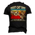 Vintage Best Cat Dad Ever And Retro For Dad Men Fathers Day Men's 3D T-Shirt Back Print Black