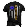 Vintage Usa Flag Us Navy Proud Boyfriend Veteran Military Men's 3D T-Shirt Back Print Black