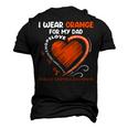 I Wear Orange For My Dad Ms Multiple Sclerosis Awareness Men's 3D T-Shirt Back Print Black