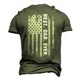 4Th Of July Dad Us American Flag Fourth Patriotic Usa Men's 3D T-Shirt Back Print Army Green