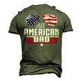 4Th Of July Matching All American Dad American Flag Men's 3D T-Shirt Back Print Army Green