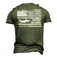 American Aircraft Mechanic United States Flag Men's 3D T-Shirt Back Print Army Green