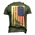 American Wolf Hunter Patriotic For Dad Fathers Day Men's 3D T-Shirt Back Print Army Green