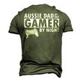 Aussie Dad Cool Australian Shepherd Father For Dog Dad Men's 3D T-Shirt Back Print Army Green