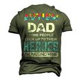 Autism Dad Autism Awareness Autistic Spectrum Asd Men's 3D T-Shirt Back Print Army Green
