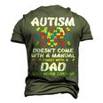 Autism Doesnt Come With Manual Dad Puzzle Awareness Men's 3D T-Shirt Back Print Army Green