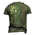 Awesome Dads Have Tattoos & Beards Bearded Dad Fathers Day Men's 3D T-Shirt Back Print Army Green