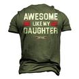 Awesome Like My Daughter Fathers Day Top Dad Men's 3D T-Shirt Back Print Army Green