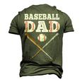 Baseball Lover For Father Baseball Dad Men's 3D T-Shirt Back Print Army Green