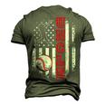 Baseball Uncle American Flag Vintage Baseball Lovers Men's 3D T-Shirt Back Print Army Green