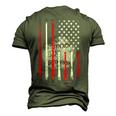 Baseball Usa Flag American Flag Vintage For Dad Fathers Day Men's 3D T-Shirt Back Print Army Green