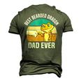 Best Bearded Dragon Dad Ever Pet Bearded Dragon Dad Men's 3D T-shirt Back Print Army Green