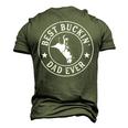 Best Buckin Dad Ever Cowboy Bull Riding Rodeo Men's 3D T-shirt Back Print Army Green