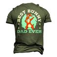 Best Bunny Dad Ever Rabbit Lover Fathers Day Daddy Men's 3D T-shirt Back Print Army Green