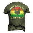 Best Chicken Dad Ever For Men Fathers Day Men's 3D T-shirt Back Print Army Green