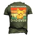 Best Chihuahua Dad Ever Chihuahua Chihuahuadog Men's 3D T-shirt Back Print Army Green