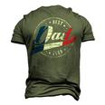 Best Dad Ever For Proud Patriotic French Dad Father Papa Men's 3D T-shirt Back Print Army Green