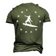 Best Dad Ever Surfing Surf Men's 3D T-shirt Back Print Army Green