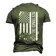 Best Farmer Dad Ever With Us American Flag Fathers Day Men's 3D T-shirt Back Print Army Green