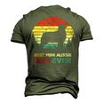 Best Mini Aussie Dad Ever Retro Australian Shepherd Dog Men's 3D T-shirt Back Print Army Green