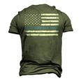 Best Stepdad Ever American Flag Patriotic Fathers Day Men's 3D T-shirt Back Print Army Green