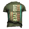 Best Trans Dad Ever Transgender Men's 3D T-shirt Back Print Army Green