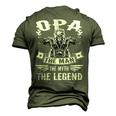 Biker Grandpa Opa The Man Myth The Legend Motorcycle Men's 3D T-shirt Back Print Army Green