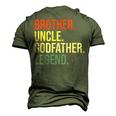 Brother Uncle Godfather Legend Fun Best Uncle Men's 3D T-Shirt Back Print Army Green