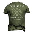 Camping Dad Man The Myth The Legend Travel Camper Men's 3D T-shirt Back Print Army Green