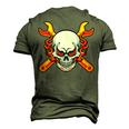 Car Mechanic Race Car Guy Auto Garage Diesel Skull Men's 3D T-Shirt Back Print Army Green