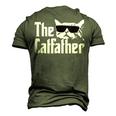 The Catfather Cat Dad Fathers Day Vintage Fathers Day Men's 3D T-shirt Back Print Army Green