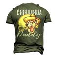 Chihuahua Daddy Dog Dad Father Men's 3D T-Shirt Back Print Army Green