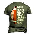 Class Of 2023 Graduate Proud Dad Of A Football 2023 Senior Men's 3D T-Shirt Back Print Army Green