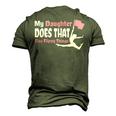 Color Guard Mom Dad My Daughter Does That Flag Flippy Thing Men's 3D T-Shirt Back Print Army Green