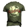 Dad Of Both Baseball Soccer Dad Of Ballers Men's 3D T-Shirt Back Print Army Green