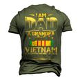 I Am Dad A Grandpa And A Vietnam Veteran Army Soldier Men's 3D T-Shirt Back Print Army Green