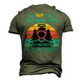 My Dad Is My Guardian Angel Retro Style Men's 3D T-shirt Back Print Army Green