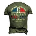 Dad The Man The Myth The Dominican Legend Dominican Republic Men's 3D T-shirt Back Print Army Green