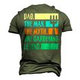 Dad A Man The Myth The Garden Legend Gardening Men's 3D T-shirt Back Print Army Green