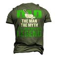 Dad The Man The Myth The Lawn Mowing Legend Caretaker Men's 3D T-shirt Back Print Army Green